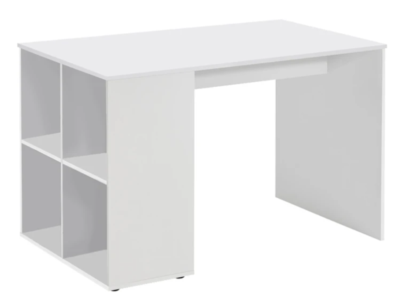 FMD Schreibtisch mit Regal, weiß, 117 × 73 × 75 cm Bild 1