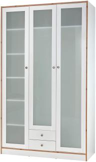 Kleiderschrank in weiß und Fichte Bramberg 127 x 213 cm
