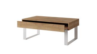 Couchtisch Tisch - KAVOS XL - mit Schublade 110x63,5cm Gold Eiche
